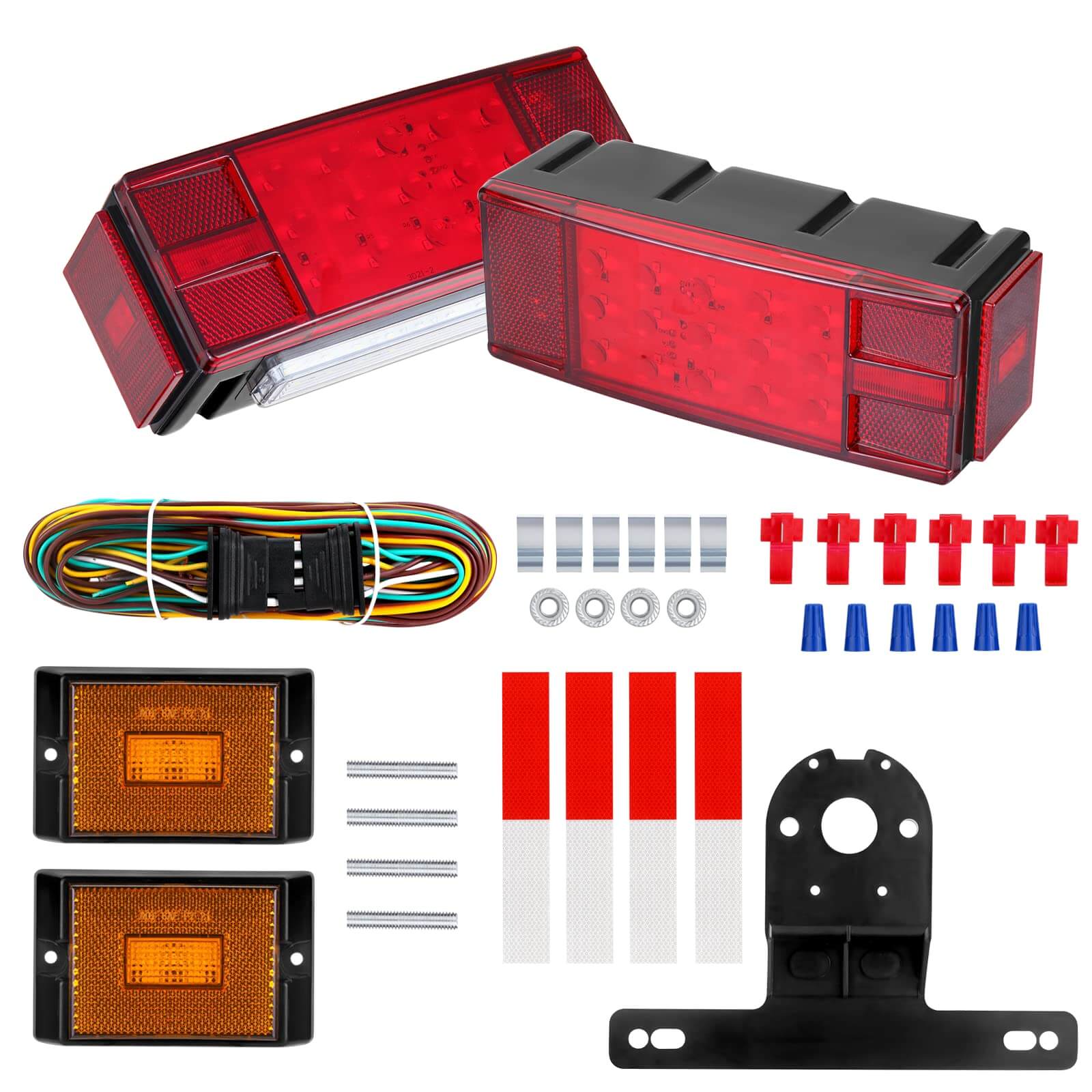 thumbnail image 2 of All Star 4 Inch Amber LED Rectangle Truck Trailer Side Marker Lights – Qty 10 (LE410SMR4) 2 of 5