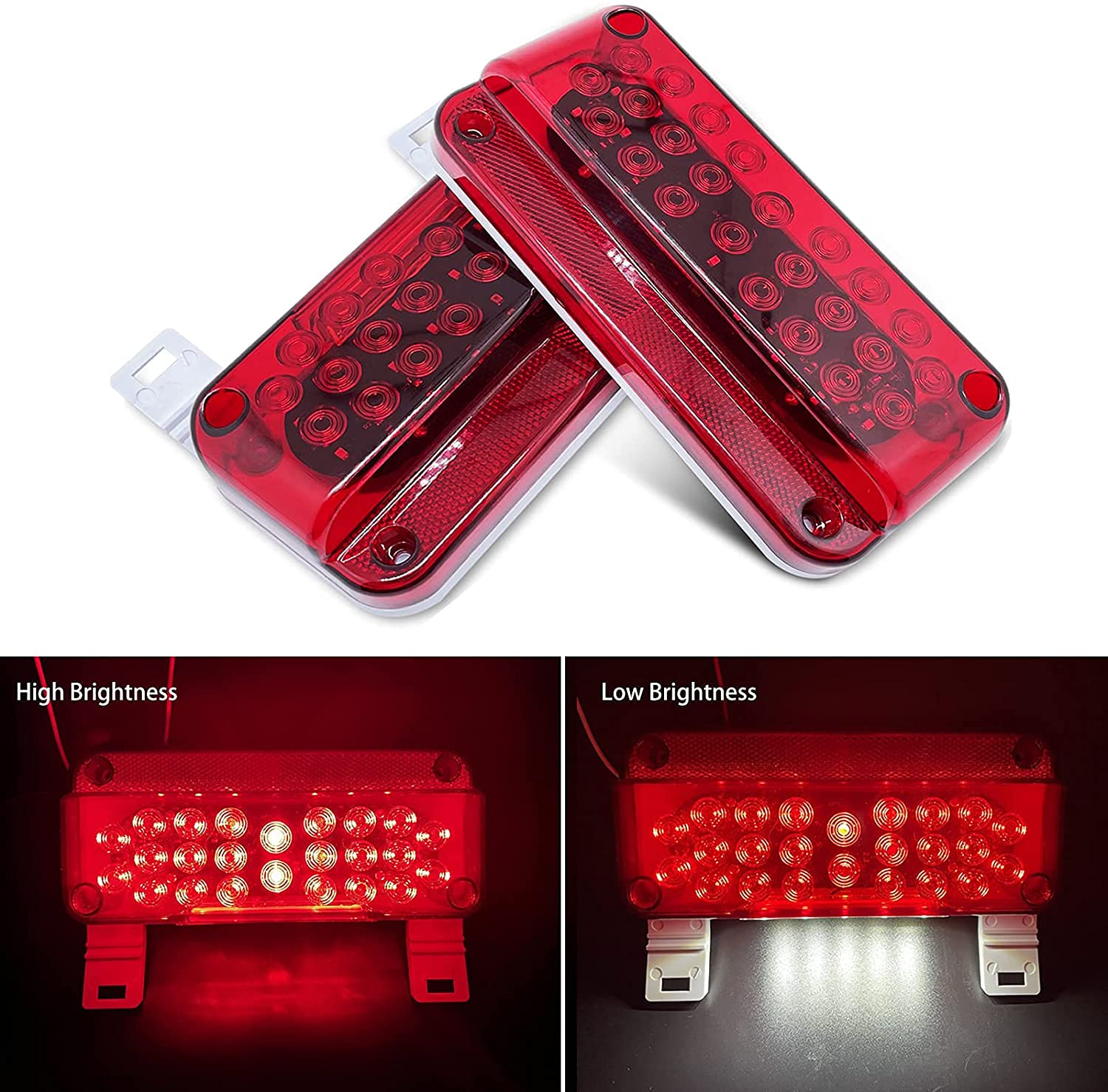 Tail Light Rv Protection 2PCS Rectangle Red LED RV Stop/Turn/Tail Lights – LIMICAR LED Trailer ...