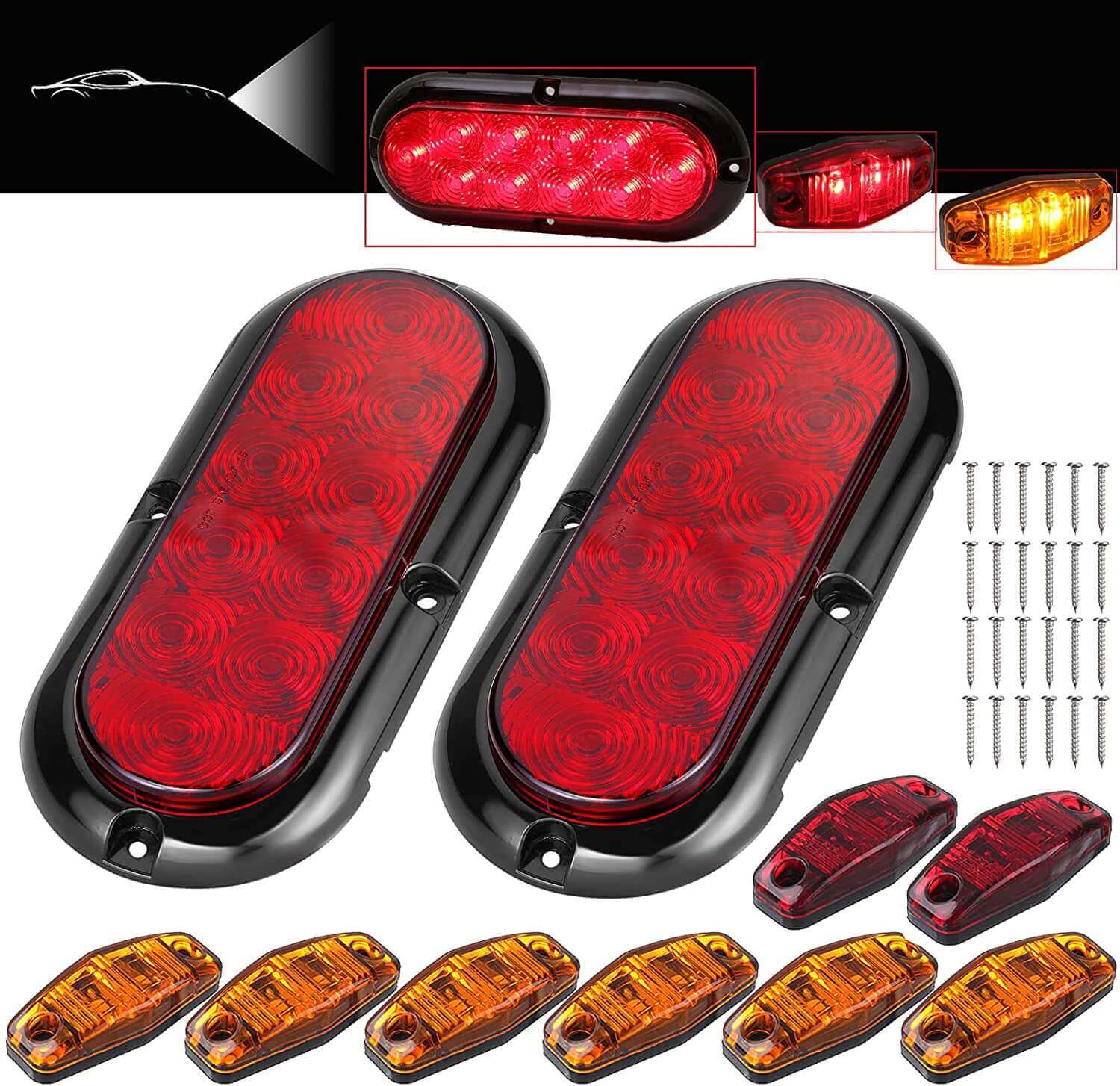 4 Inch Round Red LED Stop/Turn/Tail Lights – LIMICAR LED Trailer